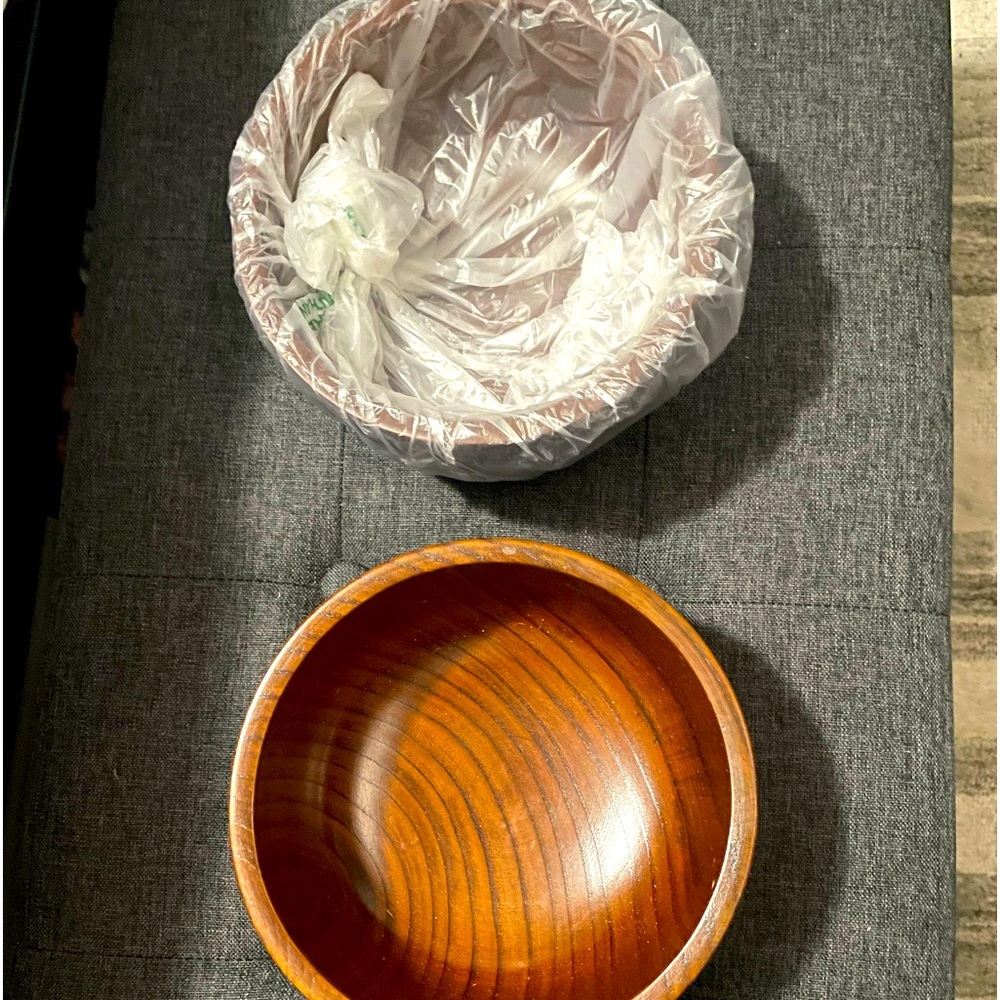 Wood bowl.